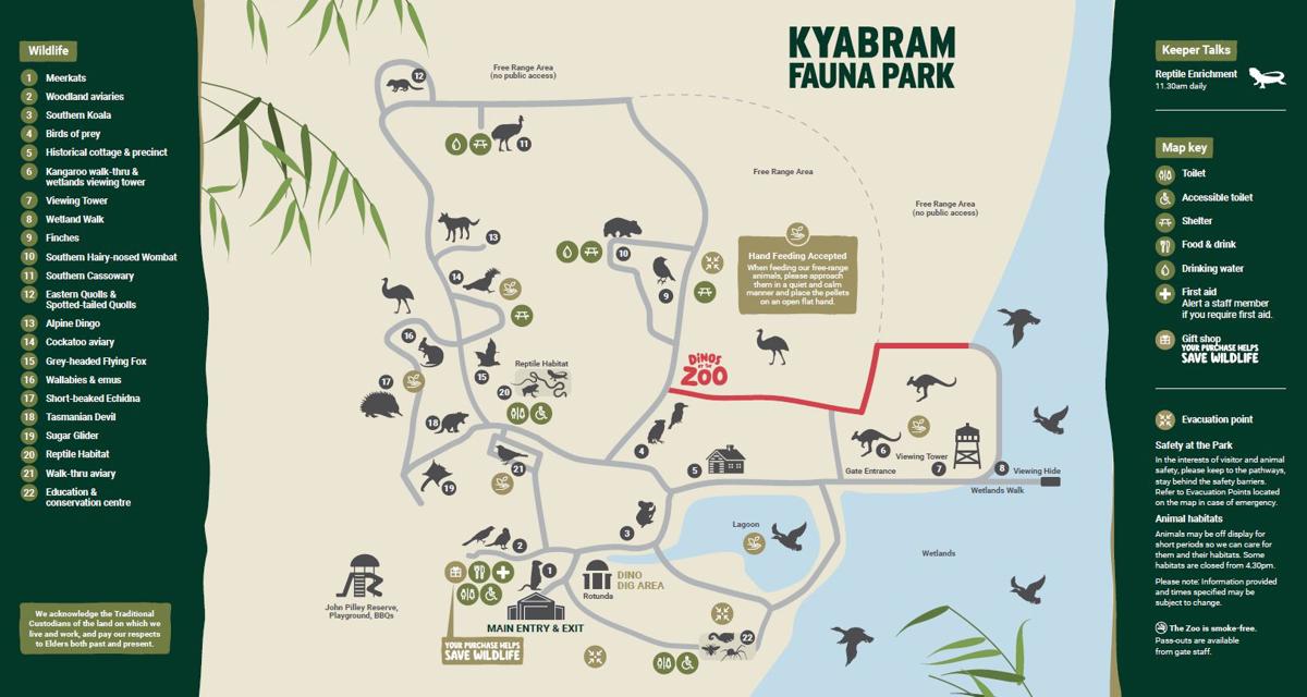 Kyabram Fauna Park Map