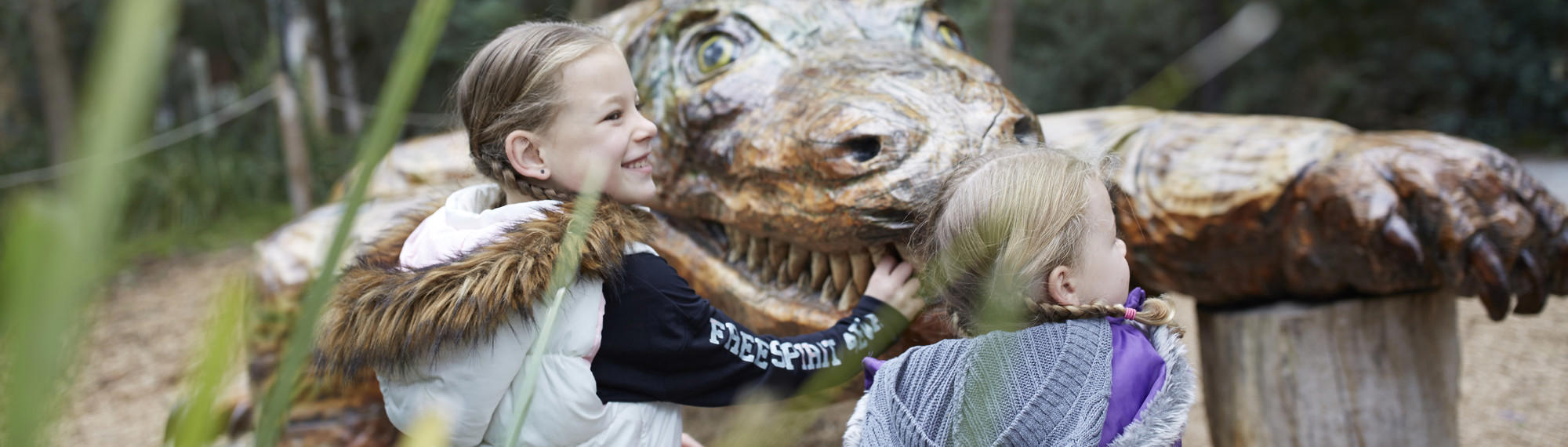 Two kids playing at Healesville Sanctuary